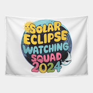 Solar Eclipse Watching Squad 2024 Tapestry