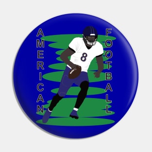 American football player in action Pin