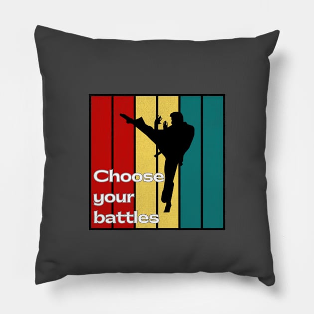 Choose your battles Pillow by BOUTIQUE MINDFUL 