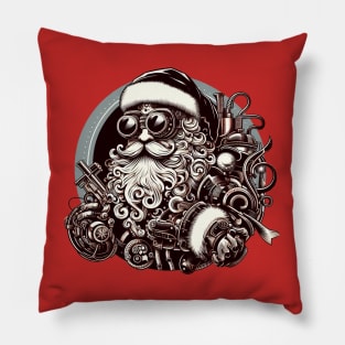 Steampunk Cool Santa Claus Pillow