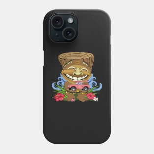 Happy tiki is going out for some surfing Phone Case