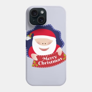 Merry Christmas Santa Claus blue Phone Case