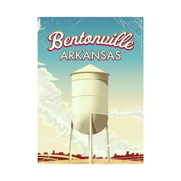 Bentonville, Arkansas travel poster by nickemporium1