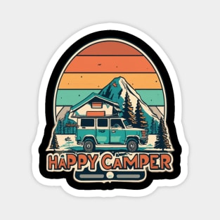 Happy Camper - Camping Lover Design Magnet