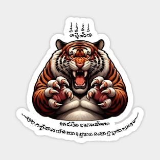 Thai Tattoo Parody "Sak Yant Tiger" Magnet