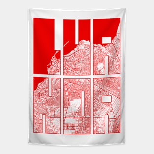 Luanda, Angola City Map Typography - Oriental Tapestry