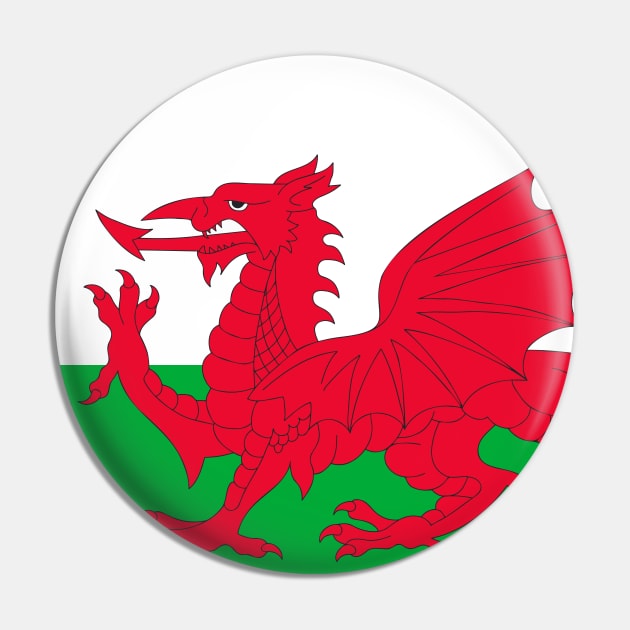 The Flag of Wales Pin by DiegoCarvalho