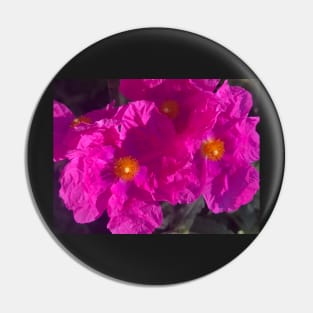 Hot Pink Flash of the Crinkled Rose Flower Pin