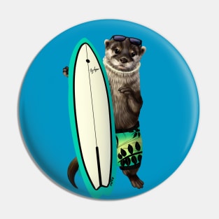 Surfer otter Pin