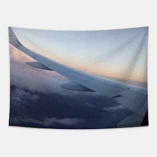 Airplane wing view Tapestry