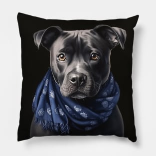 Blue Nose Staffy Pillow