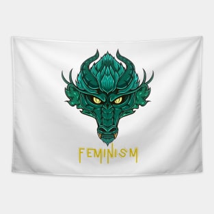 Feminism Dragon Tapestry