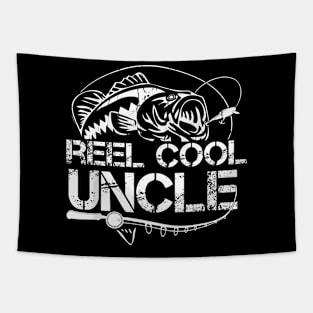 Reel Cool Uncle Fishing Daddy Fathers Day Dad For Men Tapestry