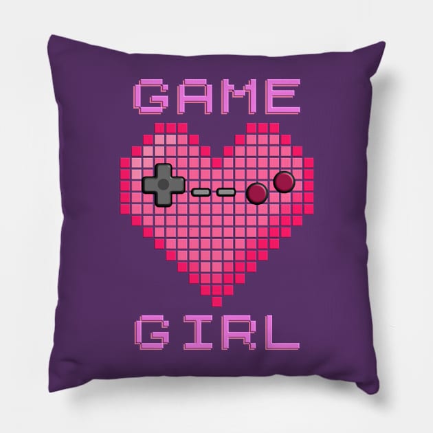 Game Girl Pillow by Mewzeek_T