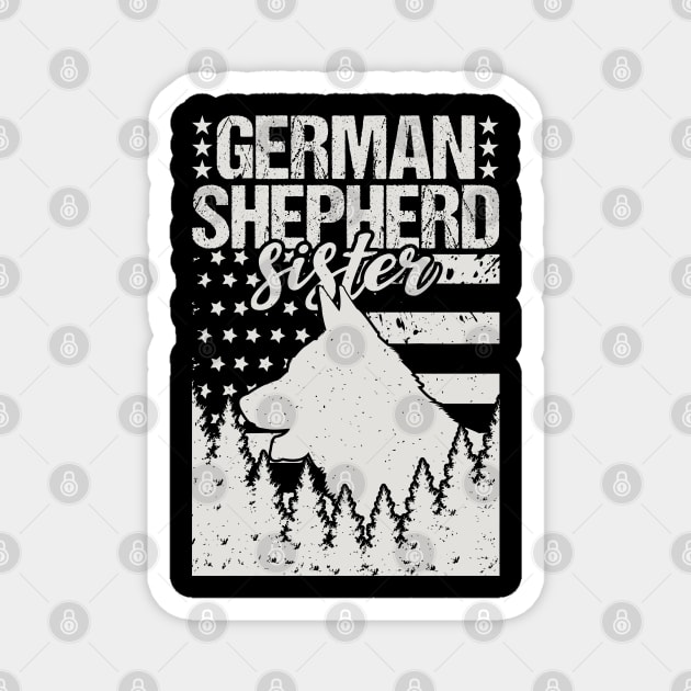 German Shepherd Sister Birthday Gift Magnet by Tesszero