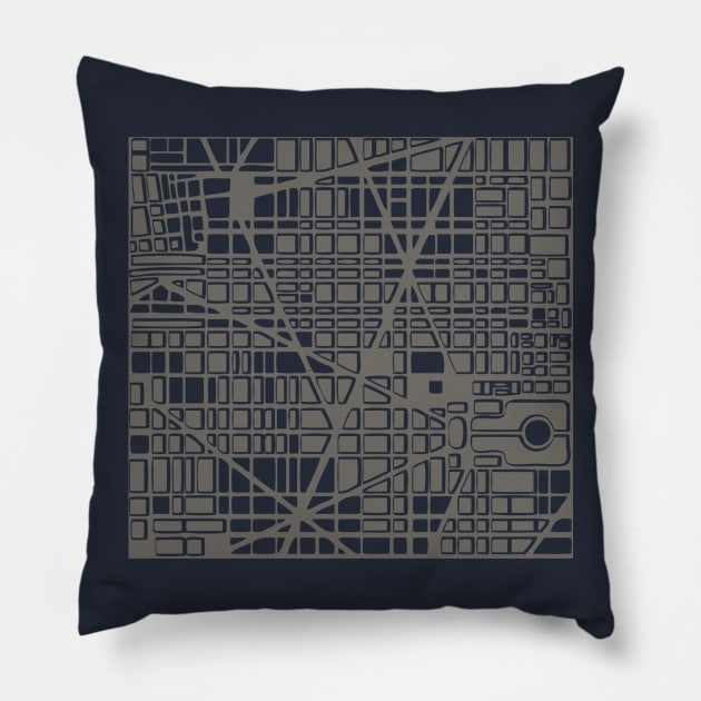 Large city map Pillow by Alexzel