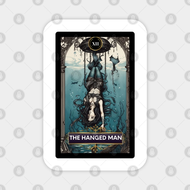 The Hanged Man Mermaid Tarot Card Magnet by MGRCLimon