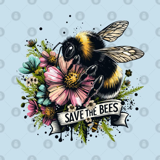 Save the Bees - Plant wild flowers by PrintSoulDesigns