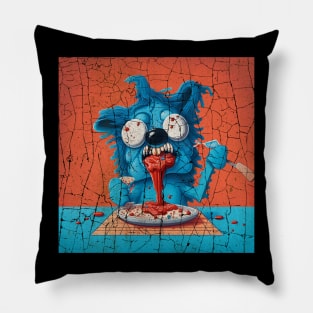 Horror Bluey Disguisting food Pillow