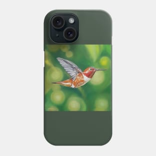 Rufous Hummingbird Painting Phone Case