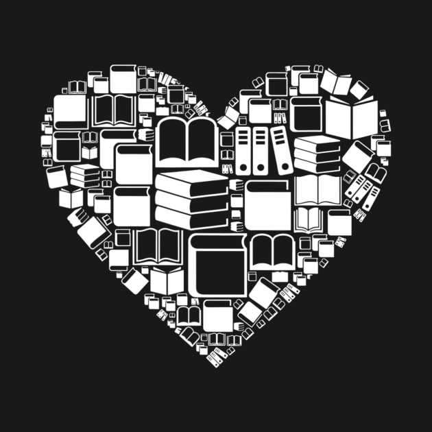 Book Nerds Book Heart Library Librarian Book Reading Lover by Zak N mccarville