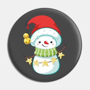 Cute Christmas Snowman Pin