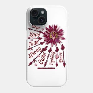 Hemangioma Awareness - Sunflower leopard faith love fight Phone Case