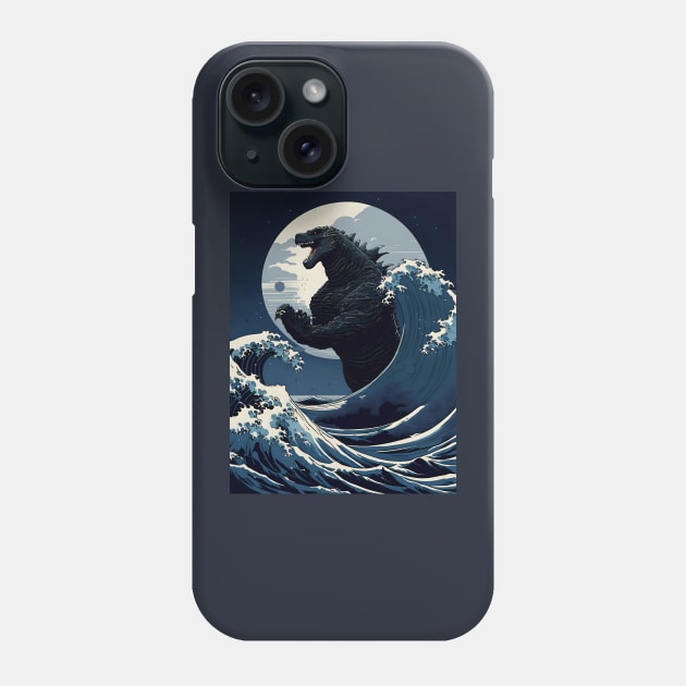 Kanagawa Monster Phone Case by Rogue Clone