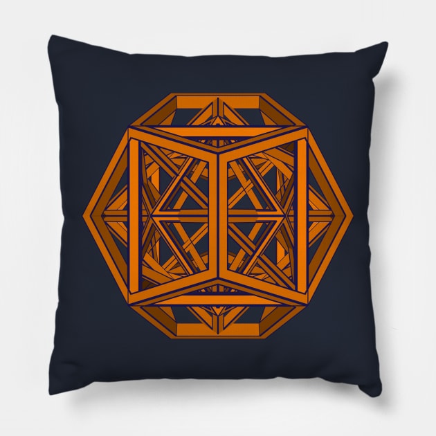 gmtrx lawal geometron Pillow by Seni Lawal