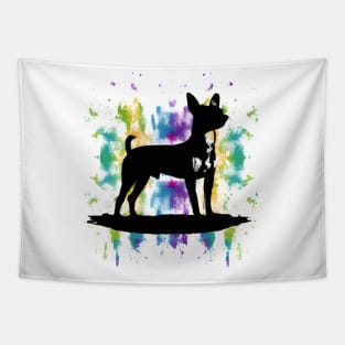 Rat Terrier Ratter Stencil Tapestry