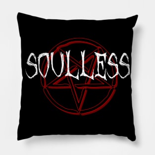 Soulless Dark Satanic Metal Pentagram Pillow