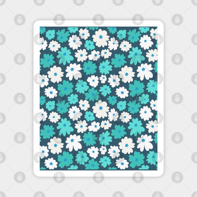 Seamless Floral Pattern Magnet by FaelynArt