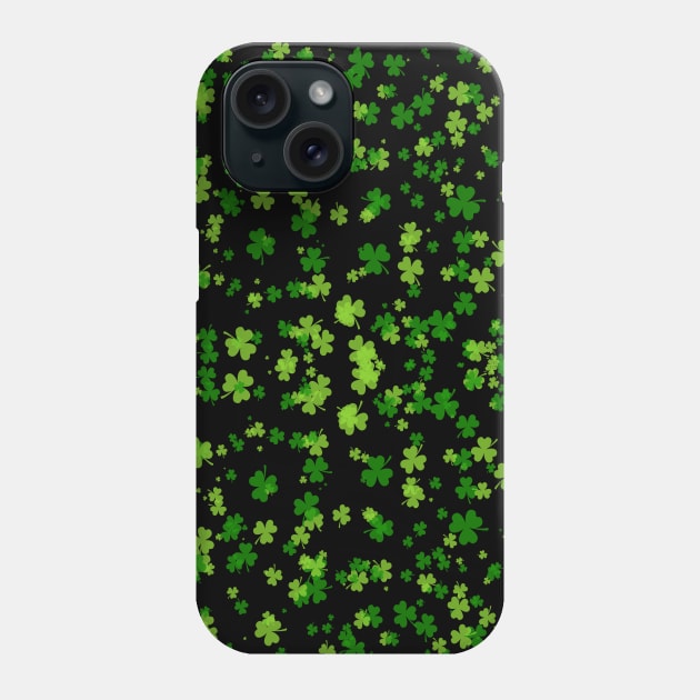 St Patrick's Day Shamrock Clover Leaf Pattern Phone Case by trendybestgift