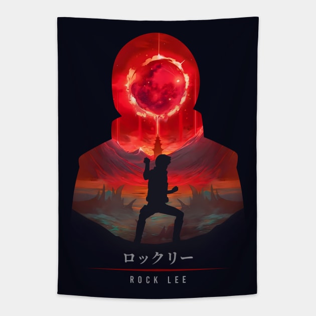 Rock Lee - Bloody Illusion Tapestry by The Artz