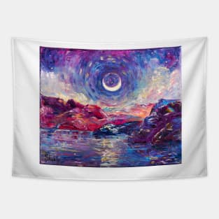 Costa Brava Nightscape Tapestry