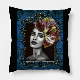 Purple Ladies Fine Art HomeDecor Wall Art Digital Prints Artwork Illustration Fine Pillow