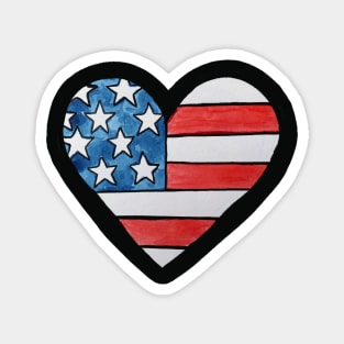 American Flag Heart Magnet