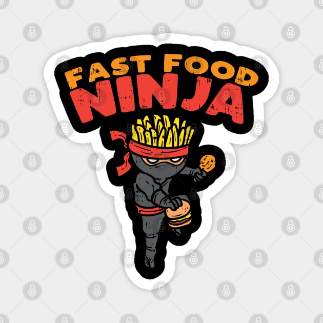 Food Delivery Staff Gift Fast Food Ninja Magnet by Riffize