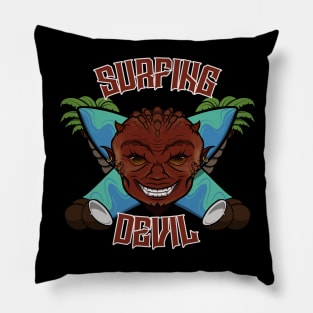 Surfing Devil Pillow