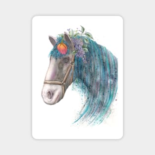 Mackinac Island Spring Horse Magnet