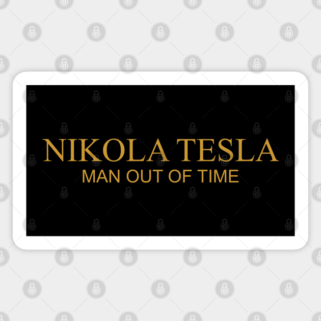 Nikola Tesla - Old Gold - Nikola Tesla - Sticker