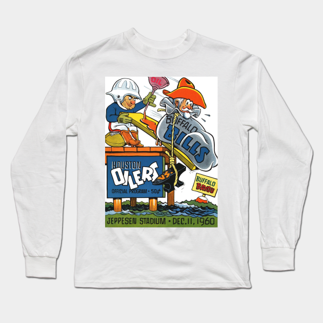 DirtyD Vintage Buffalo Bills Program Long Sleeve T-Shirt