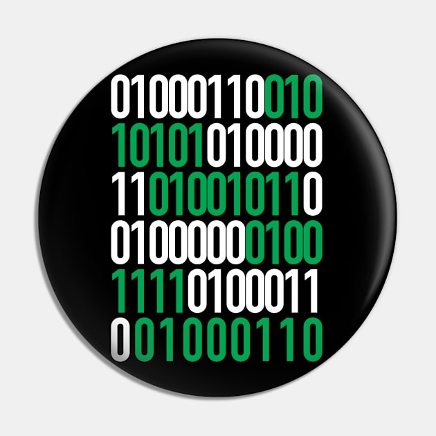 Fuck Off Binary Code Funny Gift Sarcasm Pin by smartrocket