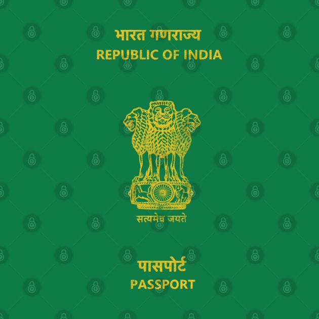 India / Vintage Look Passport Design by DankFutura