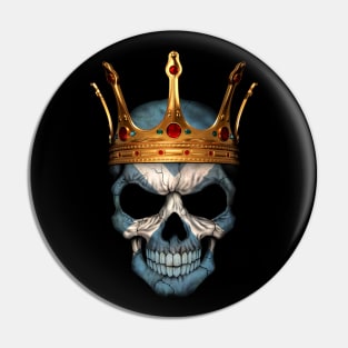 Scottish Flag Skull with Crown Pin