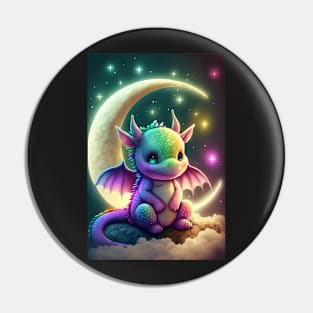 Baby Moon Dragon Pin