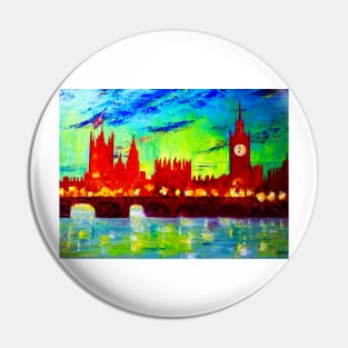 London in red color Pin