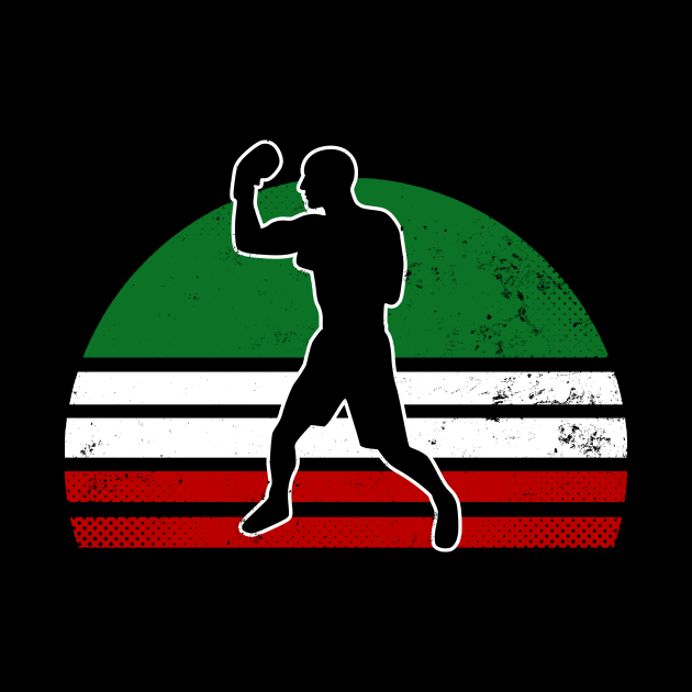 Mexican Boxing Shirt Vintage Retro Sunset Flag Gift Mexican Boxing Tapestry TeePublic