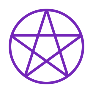 Pagan Wiccan Cheeky Witch® Purple Pentacle T-Shirt