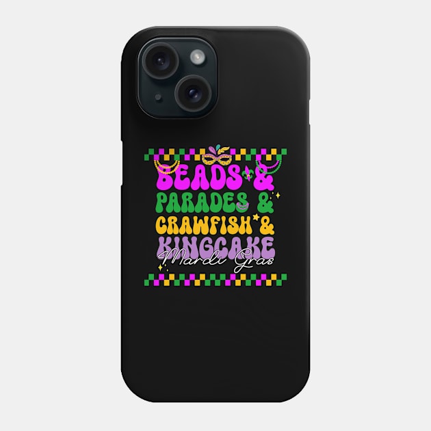 Beads, parades, lobster, and king cake Celebrate Mardi Gras in style Phone Case by click2print